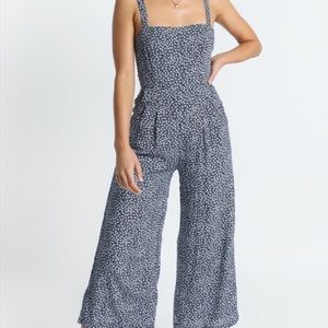 BLUE FLORAL JUMPSUIT